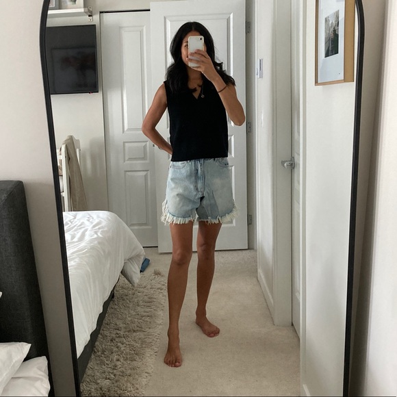 ONE Teaspoon Fringe Denim Shorts - Picture 2 of 8